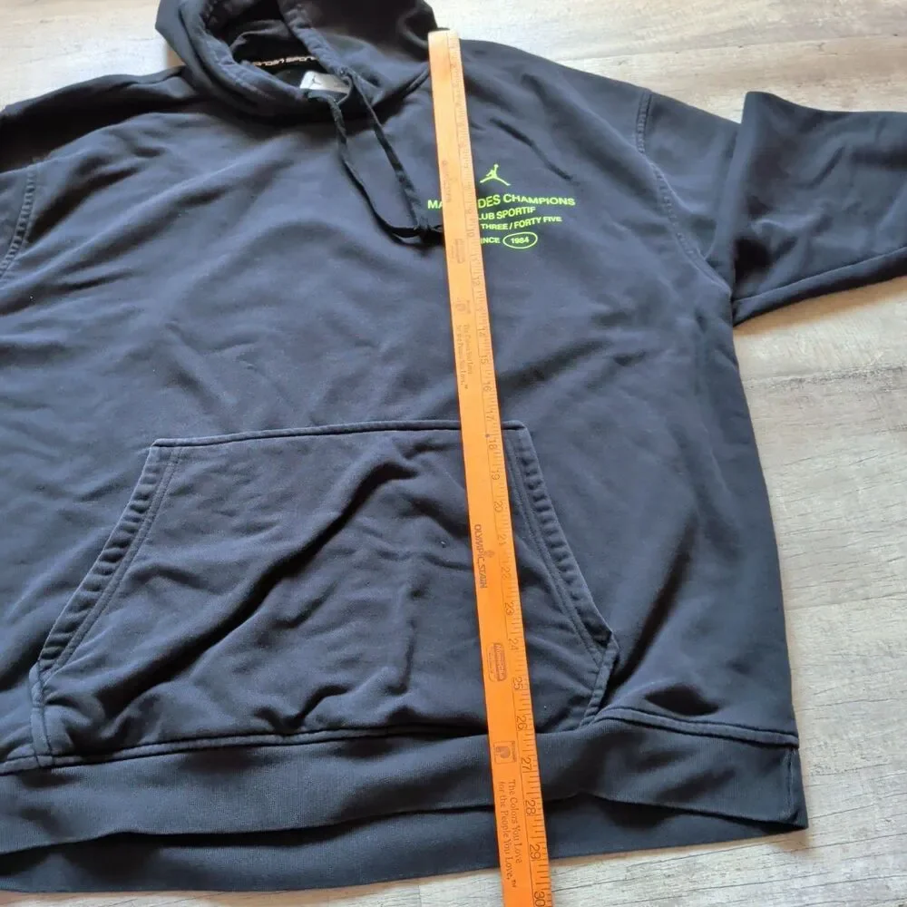 JORDAN MAISON DES CHAMPIONS FLEECE BLACK HOODIE SWEATSHIRT BASKETBALL SZ XXL